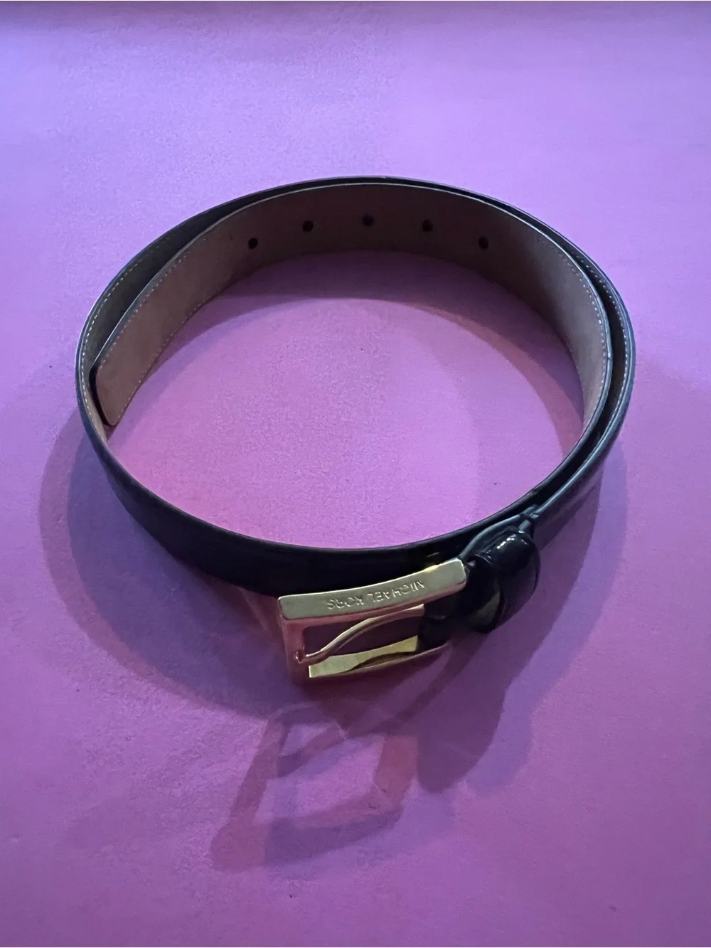 Michael Kors Black Leather Belt XS